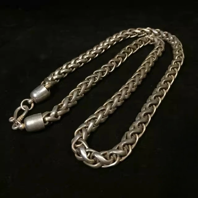 Jewelry Folklore Old Silversmith Handmade Seedling Silver Necklace Neck Jewelry Old Silverware Old Goods Miscellaneous