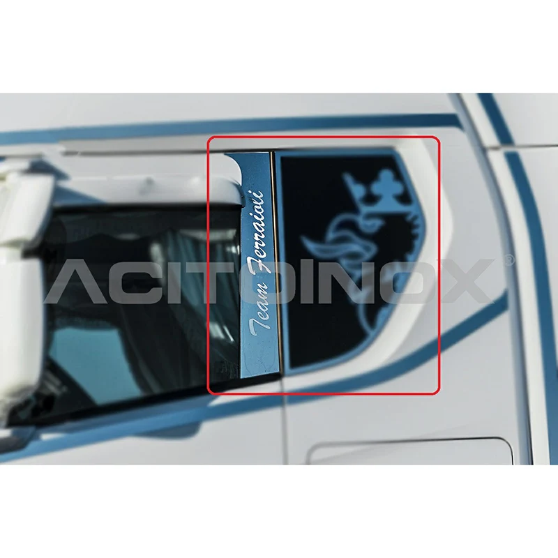 Metal Car Window Stickers Decorate Upgrade for 1/14 Tamiya RC Truck Trailer Tipper Scania 770S 56368 Car Diy Parts