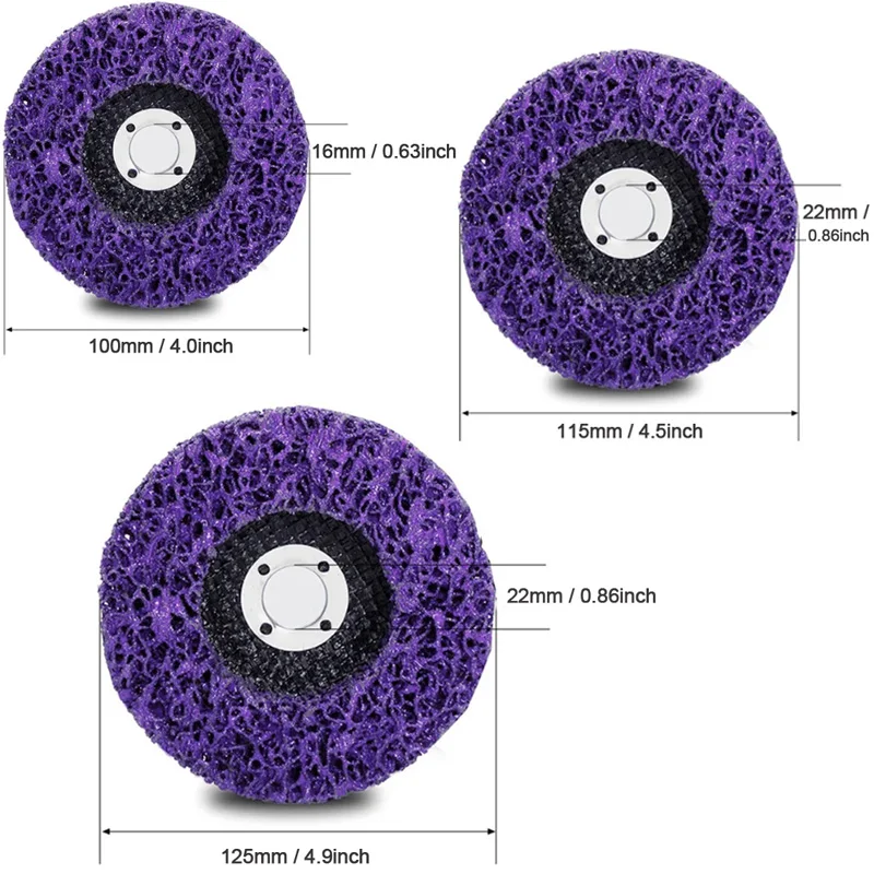 100/115/125mm Strip Discs Stripping Wheel For Angle Grinder Paint Stripper Abrasive Wheel Clean Remove Paint Rust Weld Oxidation