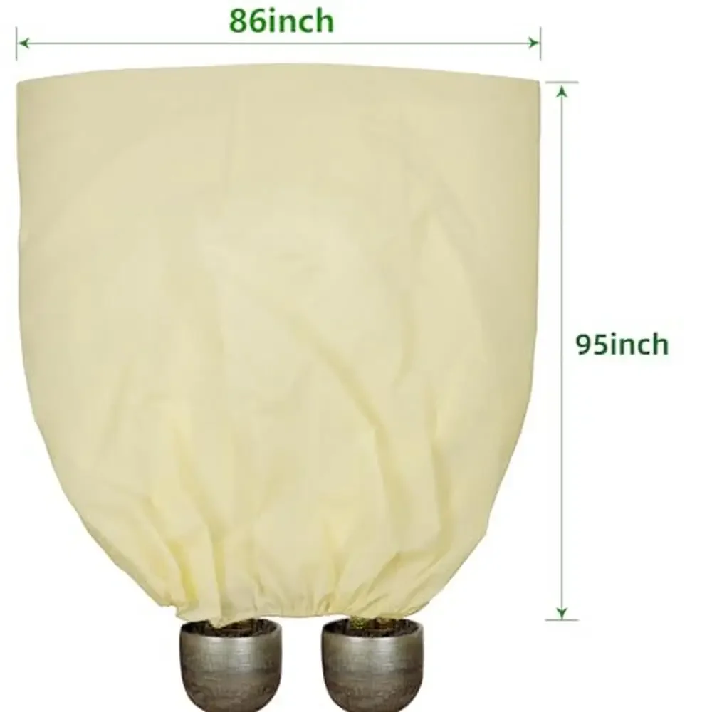 

Зимнее покрытие для растений, защита от замерзания, ткань от мороза, куртка в виде дерева с застежкой-молнией, 95x86 дюймов, огромный размер, 2,82 унции/yd2, утолщенная ткань