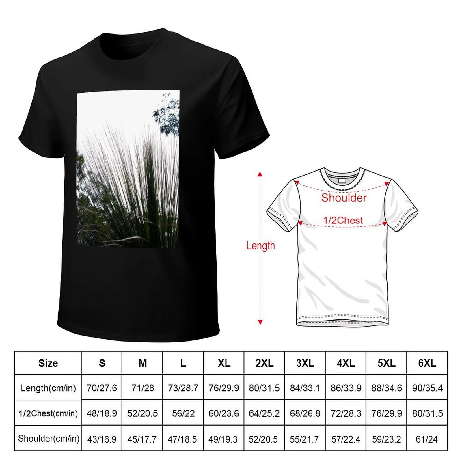 Grass Tree Sky T-shirt plain hippie clothes vintage clothes Blouse mens funny t shirts