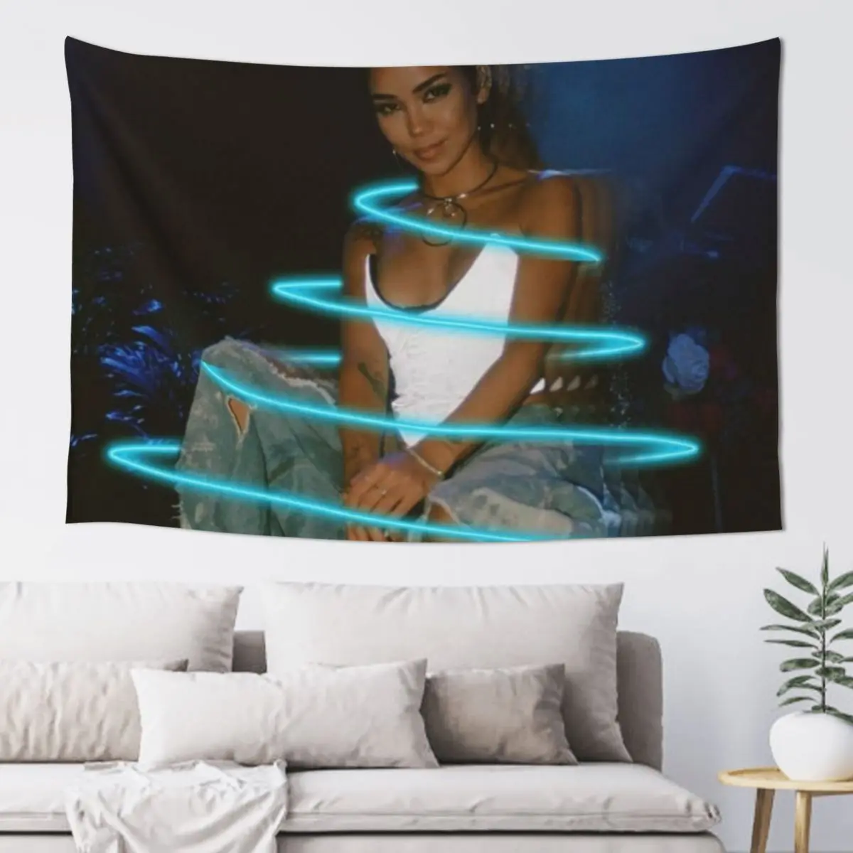 

Jhene Swirl Tapestry Bedroom Organization And Decoration Art Mural Bedroom Deco Tapestry