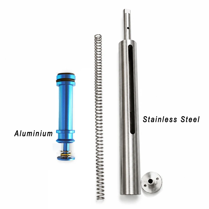 Stainless Steel Cylinder Aluminium Piston with Spring for L96 Tokyo Marui Cyma Snow Wol and Similar Models