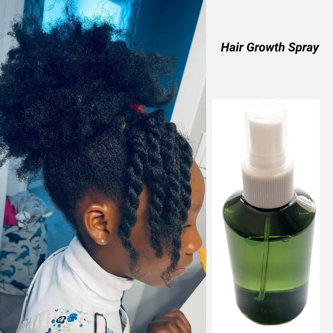 ORGANIC GROWTH Spray- Hair Growth Oil- Edges Growth Oil- Scalp Oil Anti Hair Loss Products ReGrowth Spray