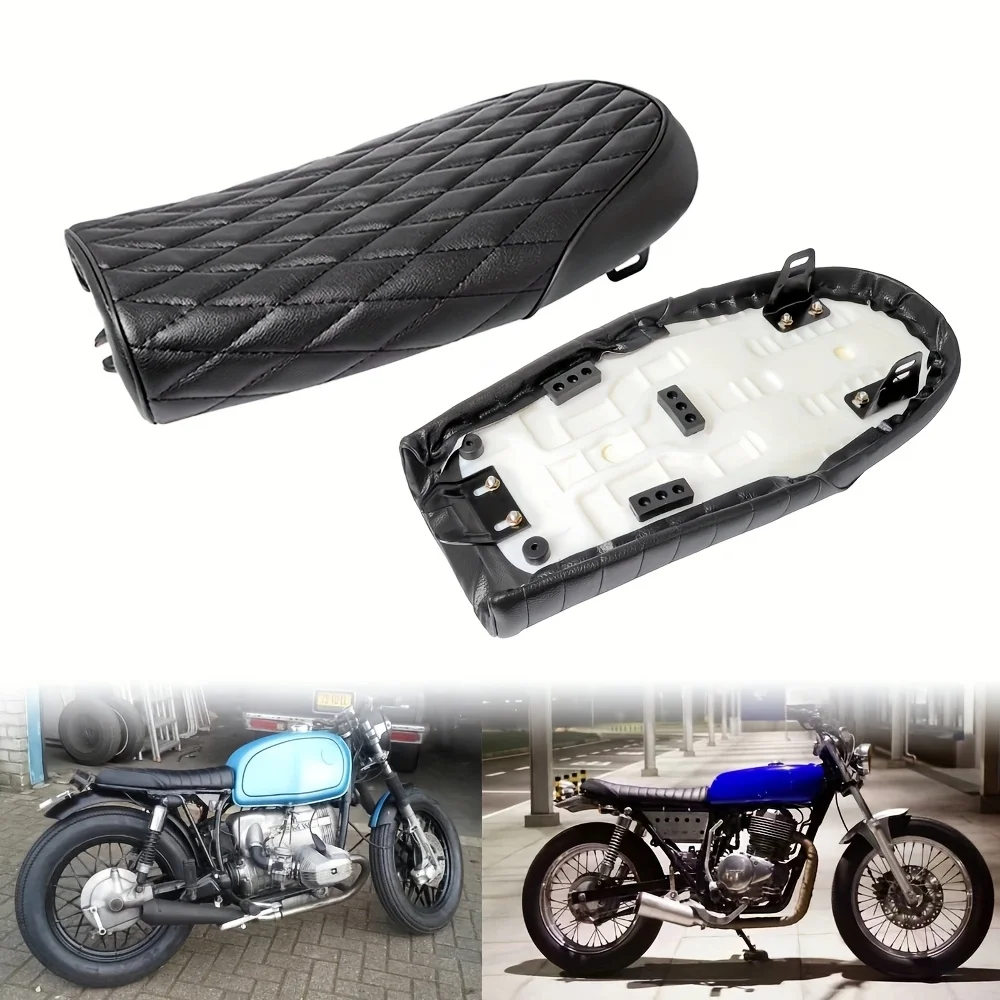 

Motorcycle modified retro seat cushion, seam rhombus seat cushion, motorcycle modified accessories