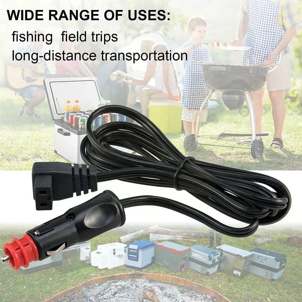 2/3/4M Car Fridge Cigarette Cable Charging Replacement Line For Car Refrigerator Extension Plug Power Cable Wire Plug Q0F3