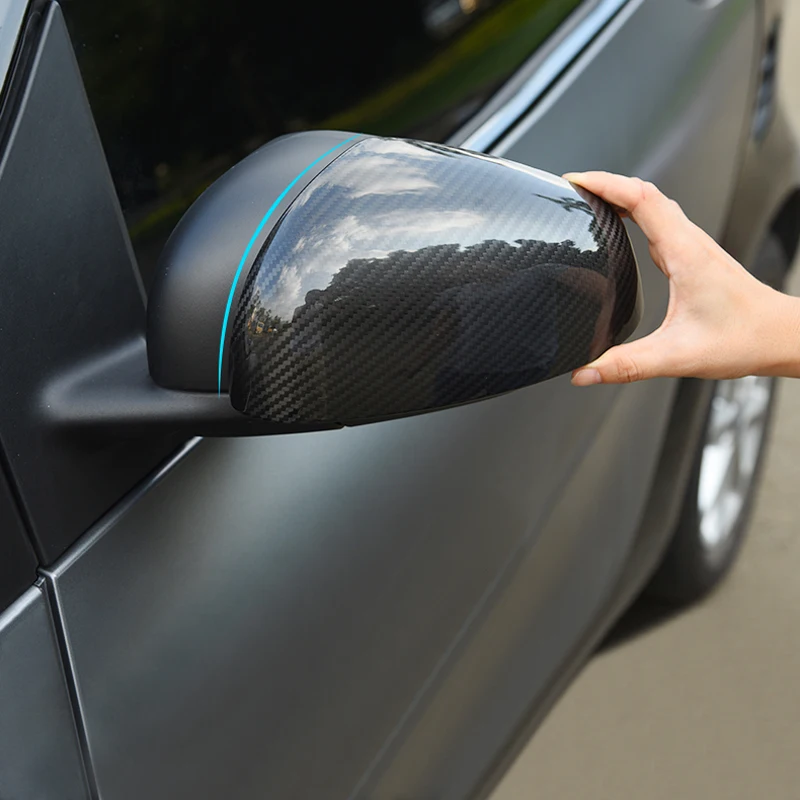 Car Carbon Fiber Rear View Mirror Shell Protection Decoration For For Smart 453 Fortwo Forfour Car Accessories Exterior