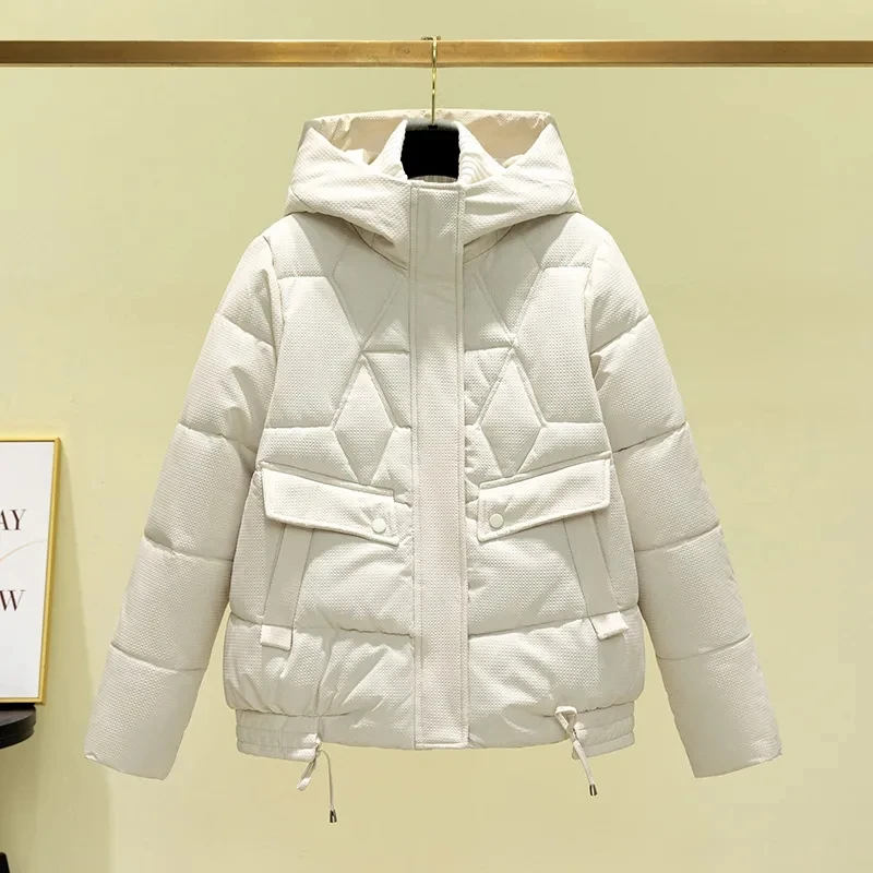 Down cotton Coat Women 2023 Winter new Korean loose Coat hooded parka coat cotton jacket thickened Coat Parka Snow Wear Outwear