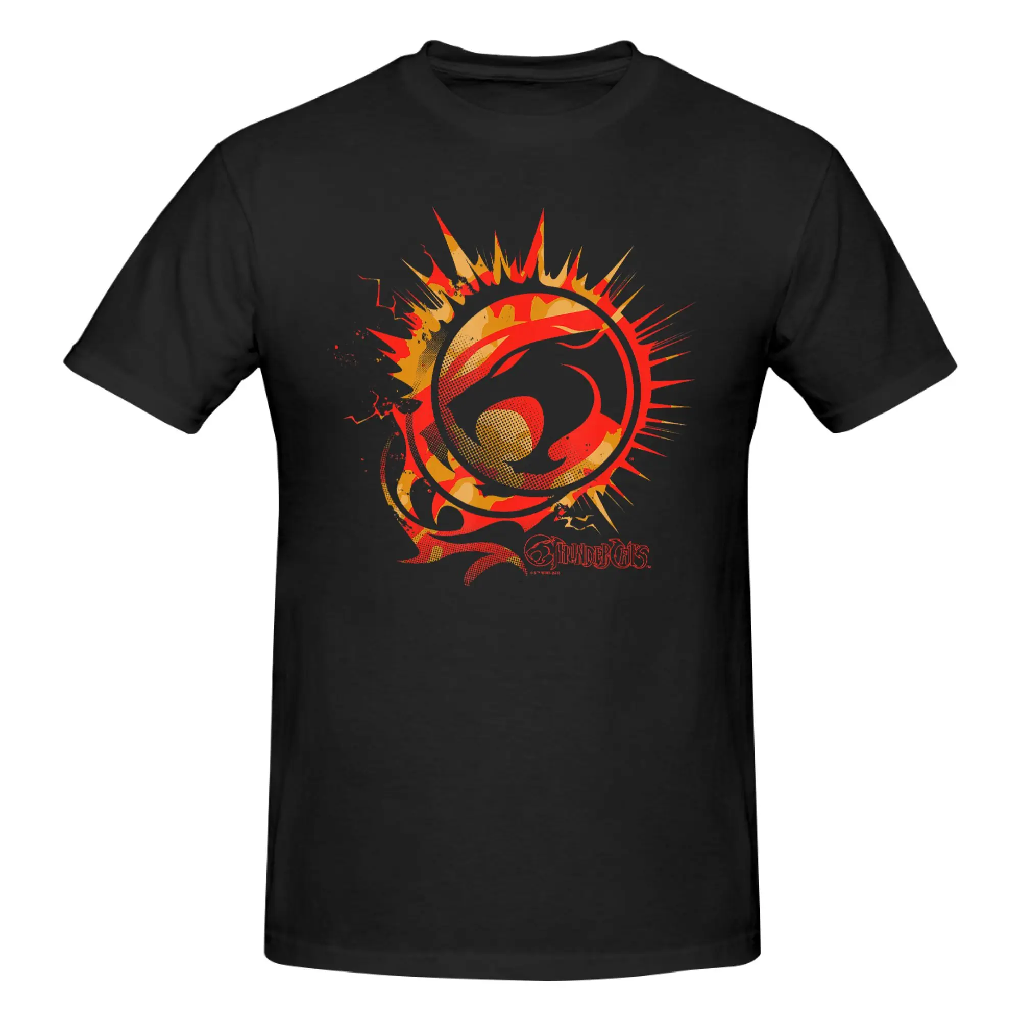 1 Piece Beast Emblem Novelty 100% Cotton T-Shirt Thunder-Cats 80s Vintage Cartoon Tops Tees For Men
