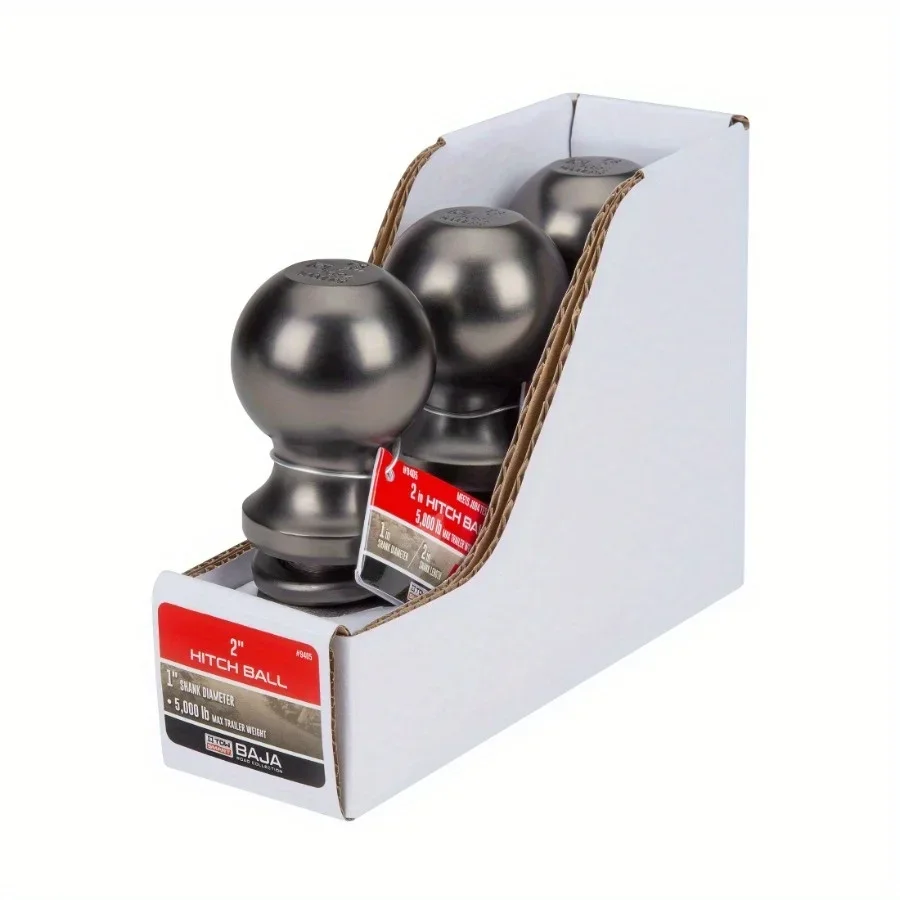 

2" Hitch Ball 1" Shank 5000LBS, Direct Mount For 2" Trailer Coupler, Heavy Duty Towing