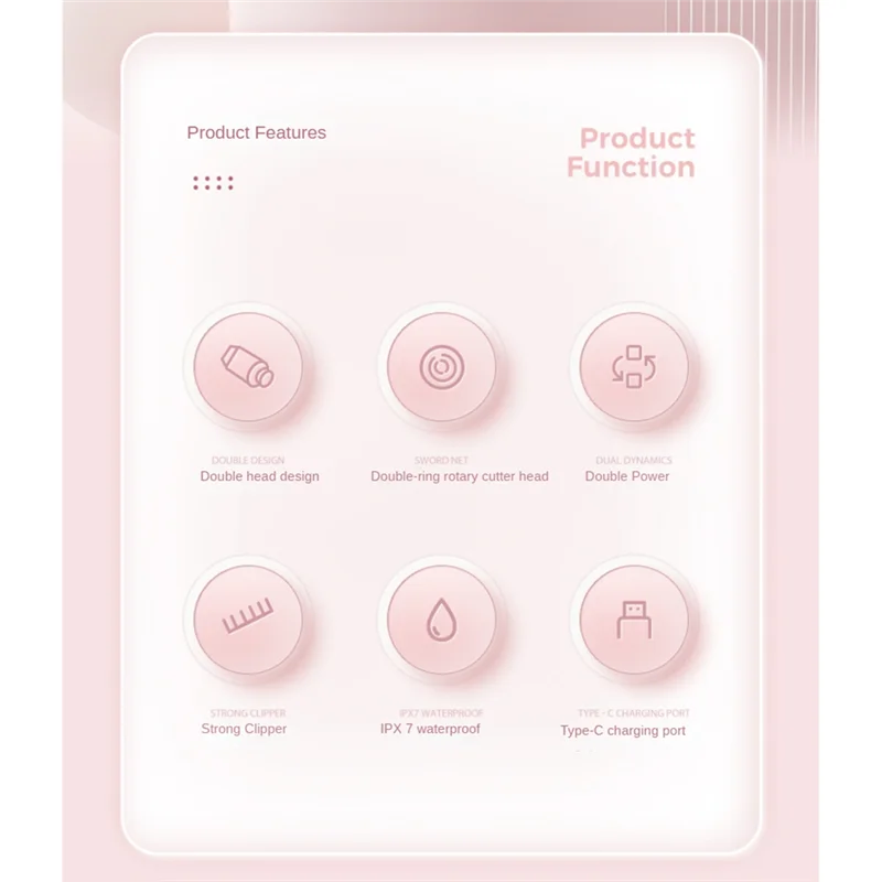 

M04K Триммер для бикини для женщин Электробритва 2-в-1 для удаления волос на теле и лице с двойной головкой для лобкового лица, подмышек, ног