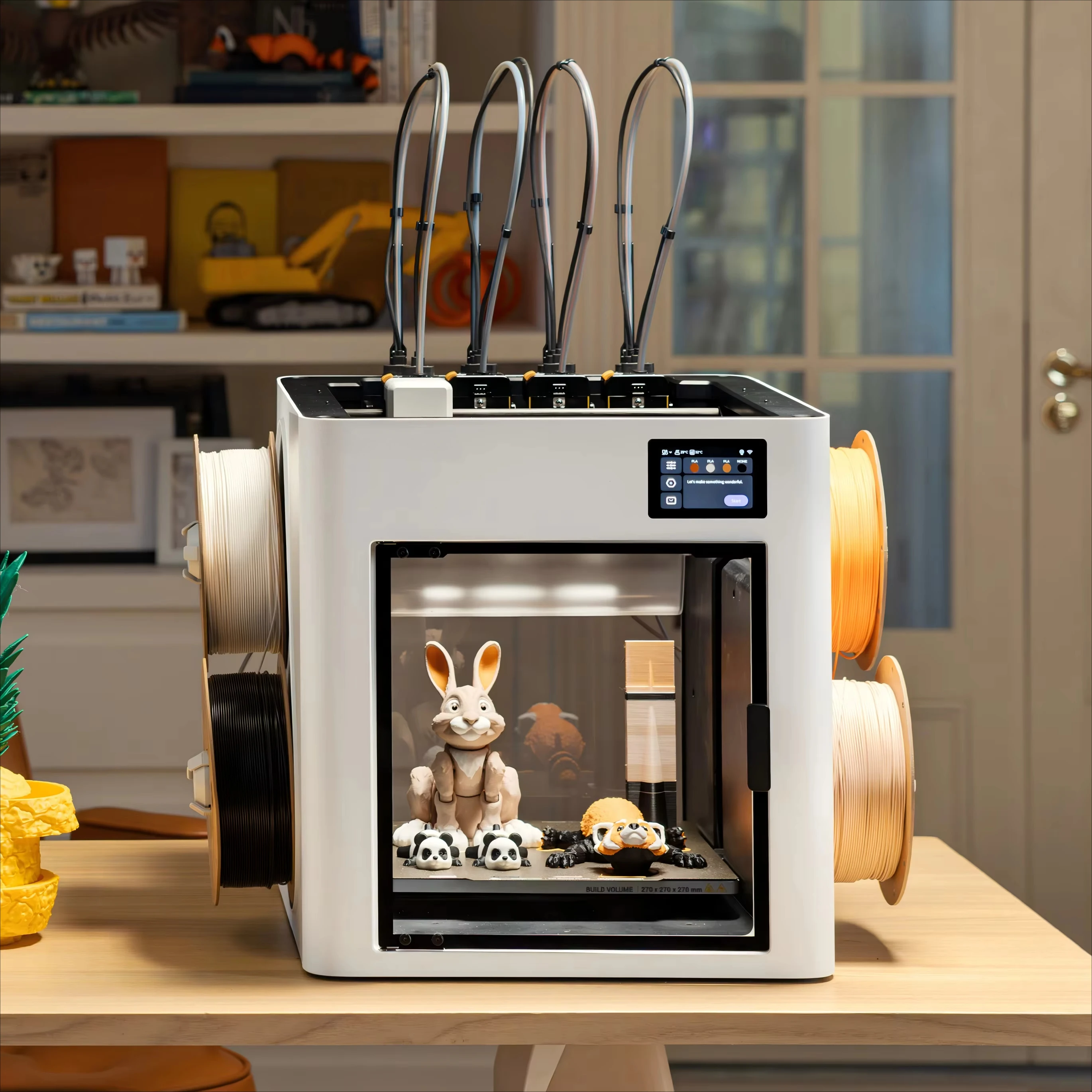 U1 Multi-Color 3D Printer Independent Extruders 500mm/s High Speed 270x270x270mm WiFi Connect in Stock Fast Shipment