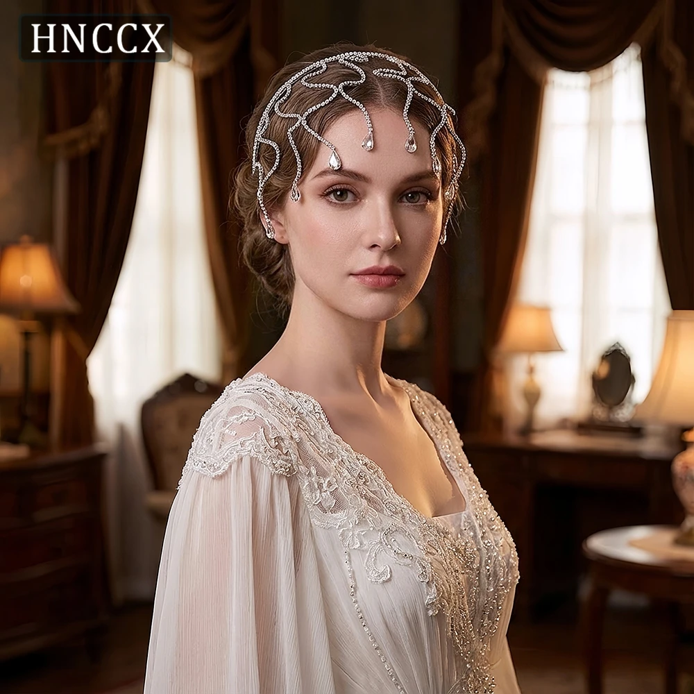 

YouLaPan HP467 Crystal Wedding Head Hoop Bridal Hair Ornaments Silver Headband for Bride Banquet Party Tiara and Headdress