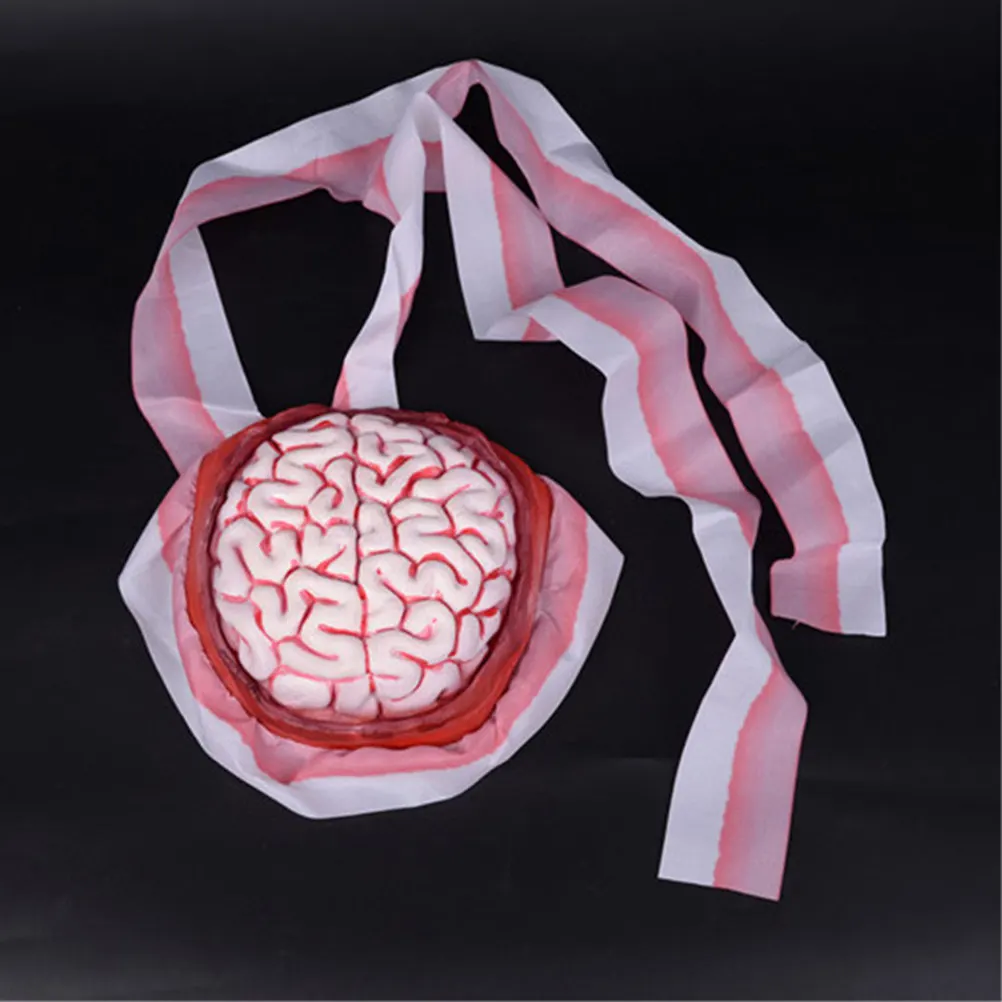 

1pc Artificial Blood Brain Cap Halloween For Party Festival Prank Fun Game Entertainment Trick Treat Decor Prop