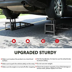 Truck Service Ramps Lifts, 2pcs 5 Ton Portable Heavy Duty Hydraulic Car Ramps, Lift Ramp for Truck Vehicle Auto Garage Repair