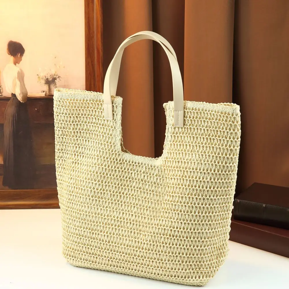 

New 2026 Large Capacity Straw Woven Beach Bag Single Shoulder Tote Essential for Beach Vacations Hand Woven Multi-Functional Bag
