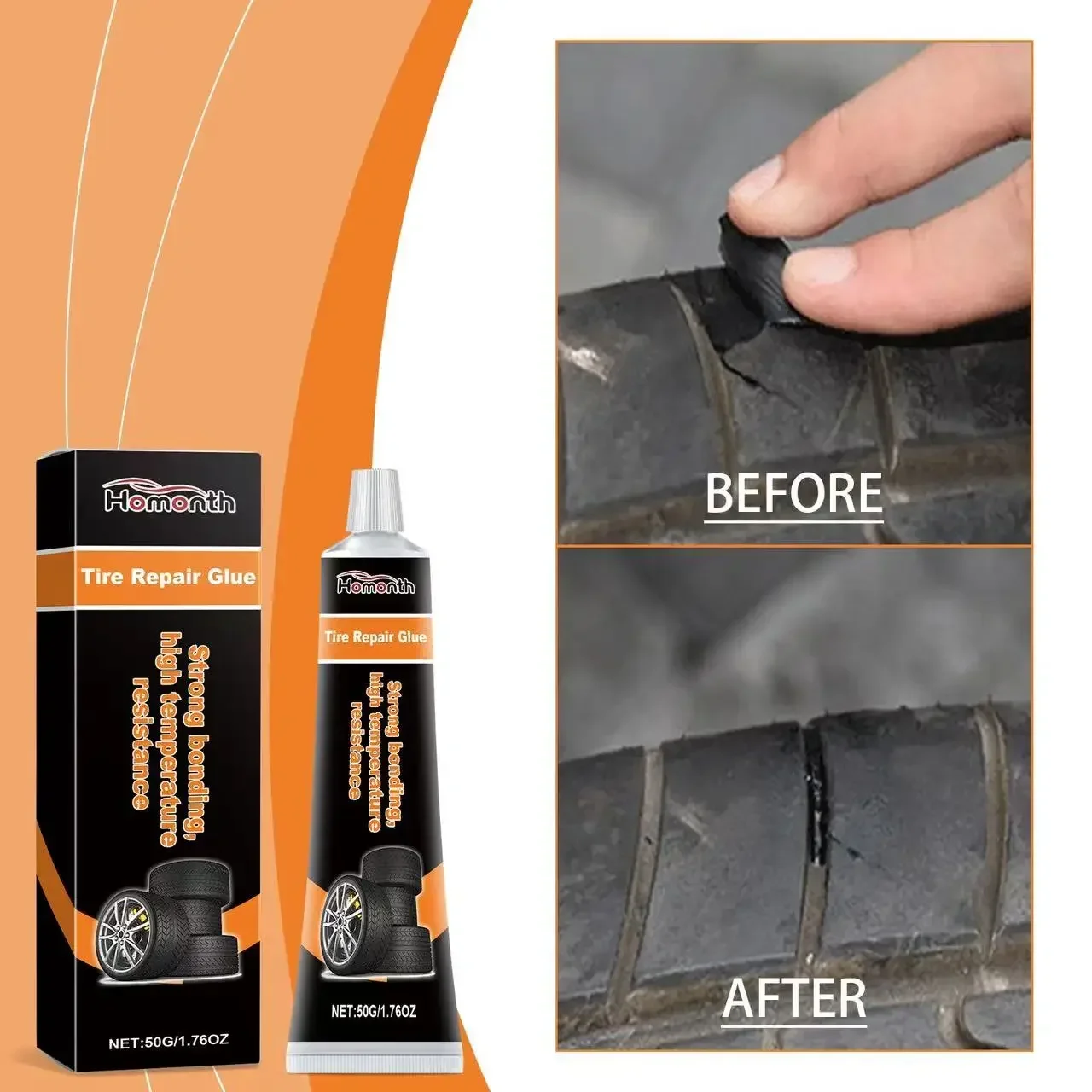 Tire Repair Black Glue Liquid Strong Rubber Car Instant Strong Tools Wear-resistant Non-corrosive Adhesive Instant Bond Repair