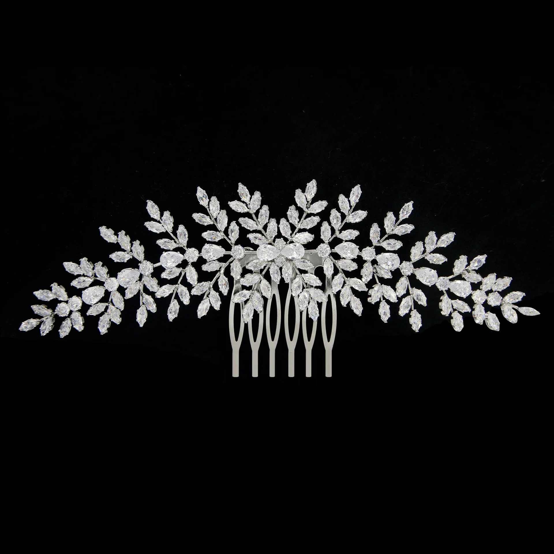 Elegant Wedding Hair Accessories Bridal Hair Combs Headpiece Zirconia Bride Hairpin Hair Piece Women Prom Hair Jewelry Headdress