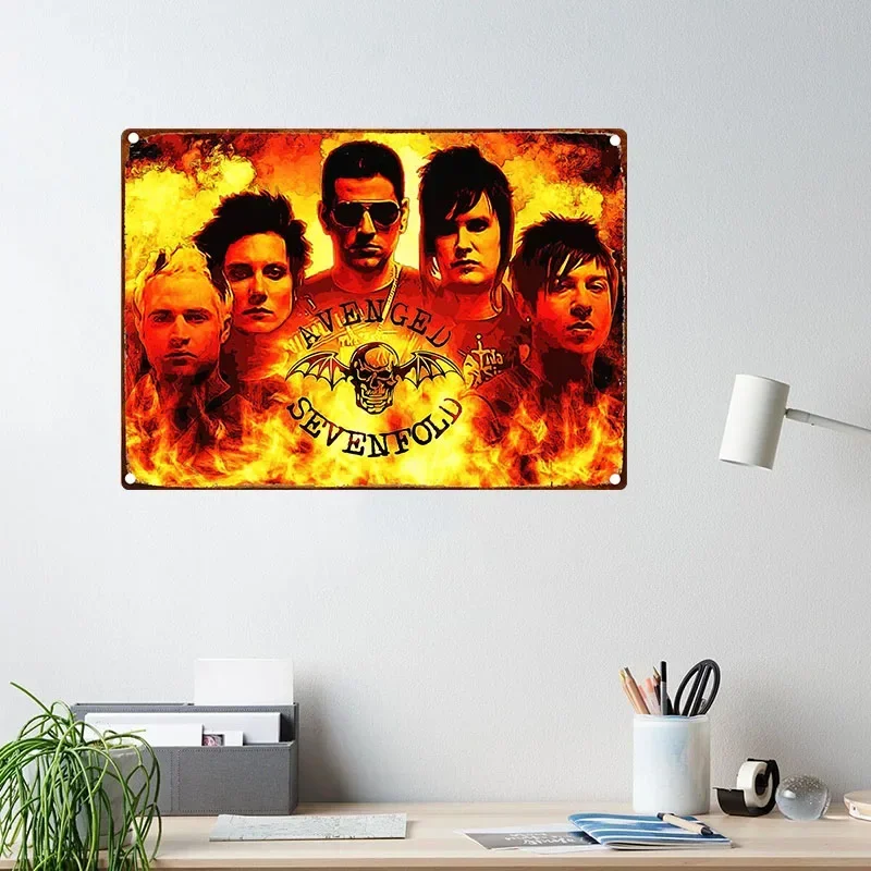 الموسيقار الفرقة الفنية روك باند تين علامات خمر اللوحة المعدنية الملصقات لغرفة الموسيقى بار المنزل مقهى جدار الفن هدية