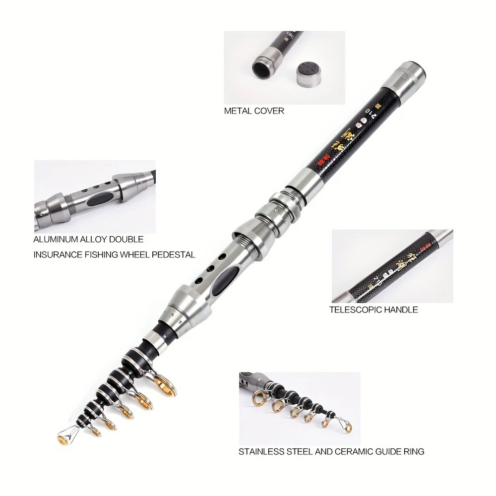 Powerful Bass Surf Feeder Rod 1.5-2.4M Carp Fishing Casting Rods Hard Carbon Fiber Ultra Strong Professional for Travel Sea Pole