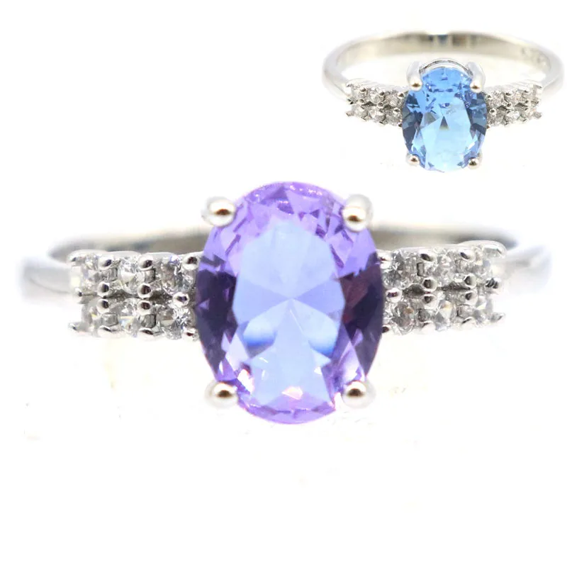 Buy 3 Get 1 Free 3g Customized 925 SOLID STERLING SILVER Rings Ruby Alexandrite Topaz Real Sapphire Mystic Topaz Many Sizes 5-11