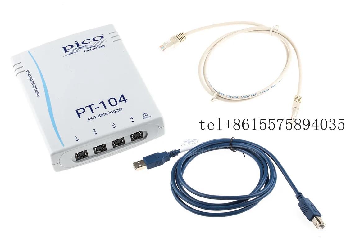 

Датчик-регистратор данных температуры Pico Technology PT-104 (2026) с датчиком PT1000 для измерения сопротивления, температуры, напряжения, 4 канала