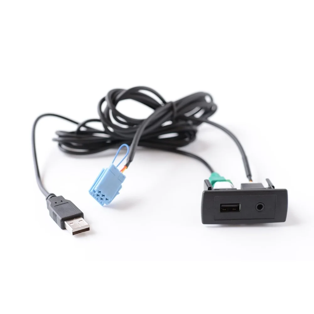 Replacement AUX Port Panel Cable For Mercedes For Smart 450 Vehicle Audio System Easy Install Direct Swap Black Finish