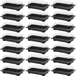 100Pcs Sushi Box Disposable Packing Boxes Take Out Containers Fruit Boxes Carry Out Containers Party Supplies