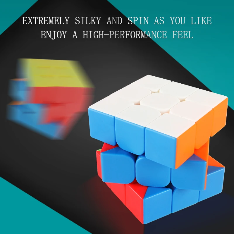 SENGSO Speed Magic Cube 2x2 3x3 4x4 5x5 Cubi da competizione senza adesivi per bambini Puzzle Giocattoli educativi Set da 4 pezzi