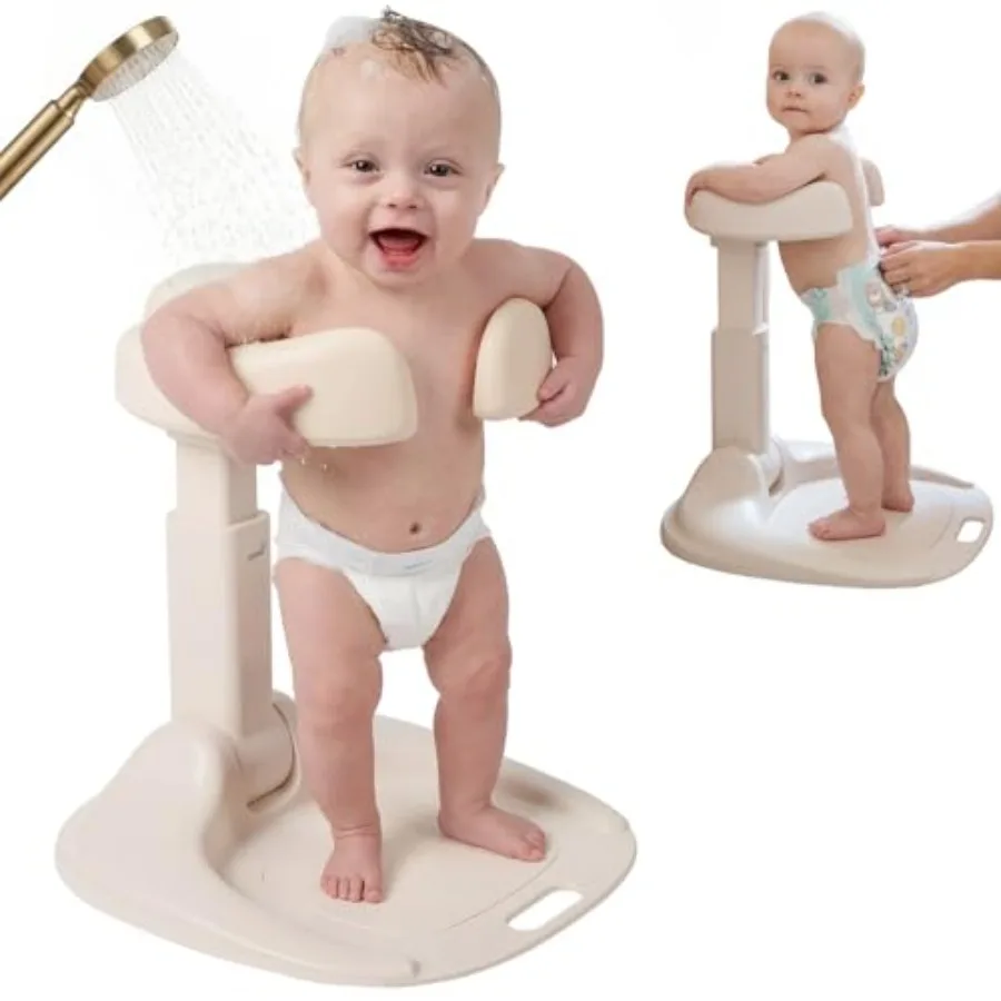

Baby Bath Stand for Babies 6 Months and Up Foldable Baby Shower Stand for Infants and Toddlers Adjustable Baby Shower Standing