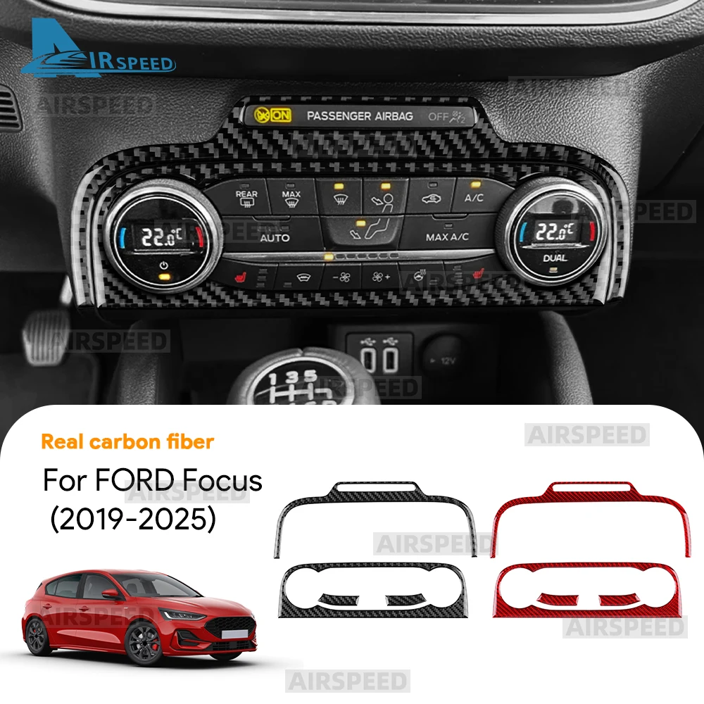 

Настоящая мягкая наклейка из углеродного волокна для Ford Focus/Focus ST 2019 2020 2021 2022 2023 2024 2025 LHD Автомобильная центральная рамка переменного тока с управлением