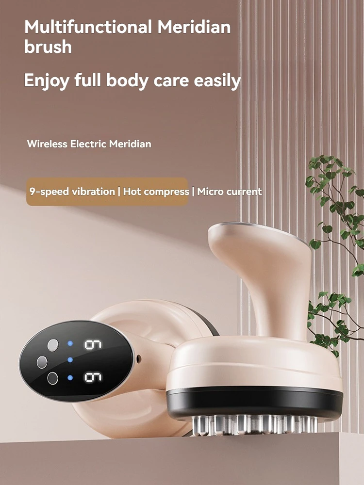 

Home Electric Gua Sha Massager Shaping and Heating Meridian Brush Vibration Massage with Red Light Heat Therapy Shoulder and Nec