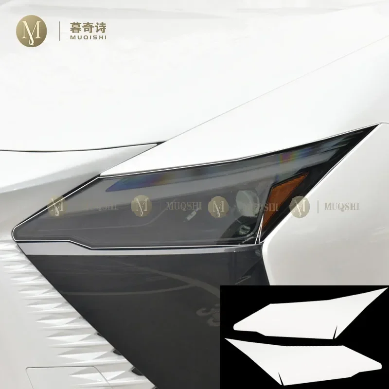 MUQSHI Pre cutting Car Exterior Headlights PPF transparent protective film TPU scratch resistant film For Lexus RZ 450 2022-2024