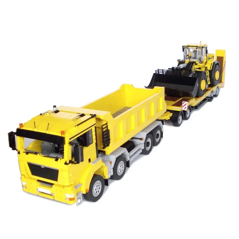 City Rescue Excavator Model Set para Crianças, Caminhão De Engenharia, Caminhão Basculante, Building Block Set, Presente De Brinquedo De Aniversário, MOC-2918 3221