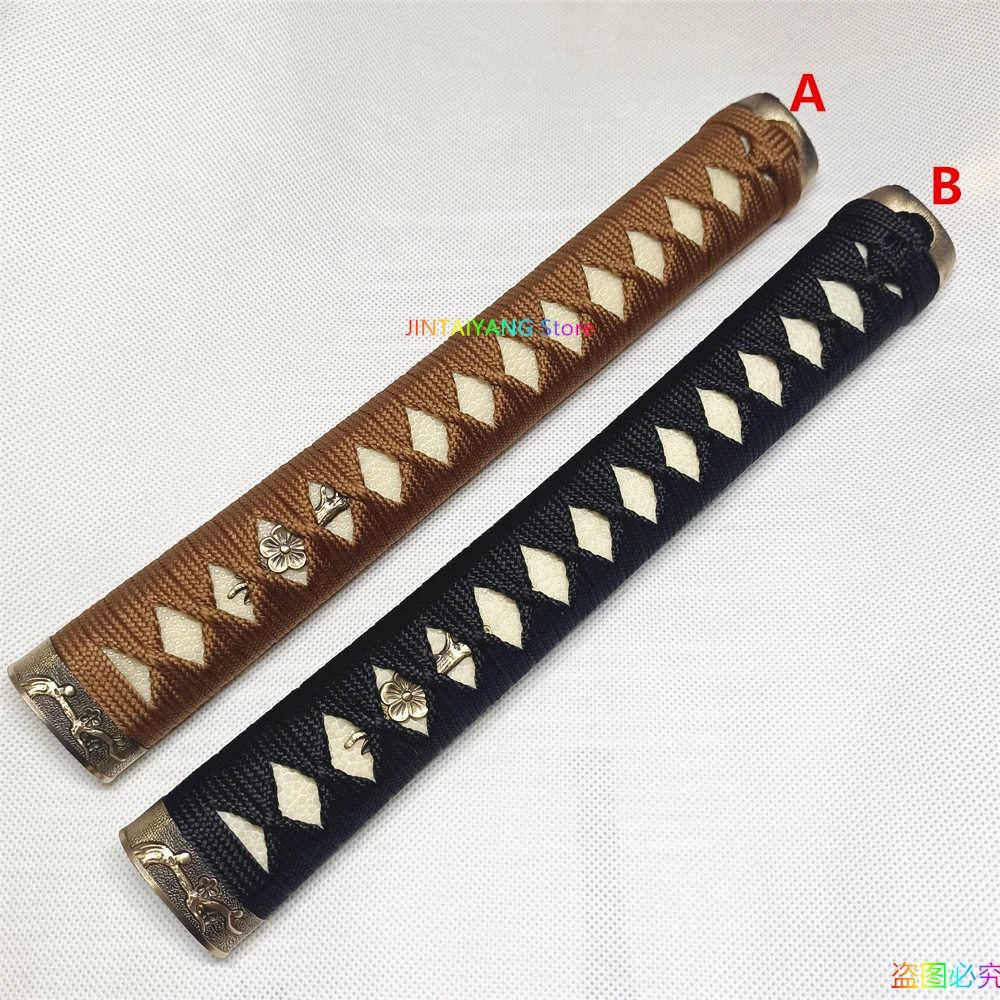 High Quality Tsuka Handle Real Rayskin Brass Copper Fuchi Menuki Kashira Silk Ito Accessories For  Japanese Sword Samurai Katana