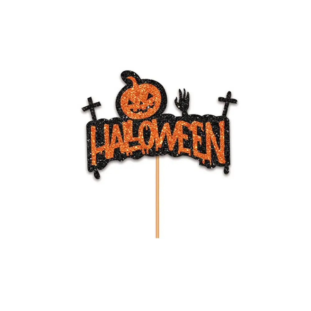 

Pumpkin Ghost House Bat Happy Halloween Cupcake Toppers Paper Cartoon Cake Insertion Flag DIY Cake Decoration Home Decoration