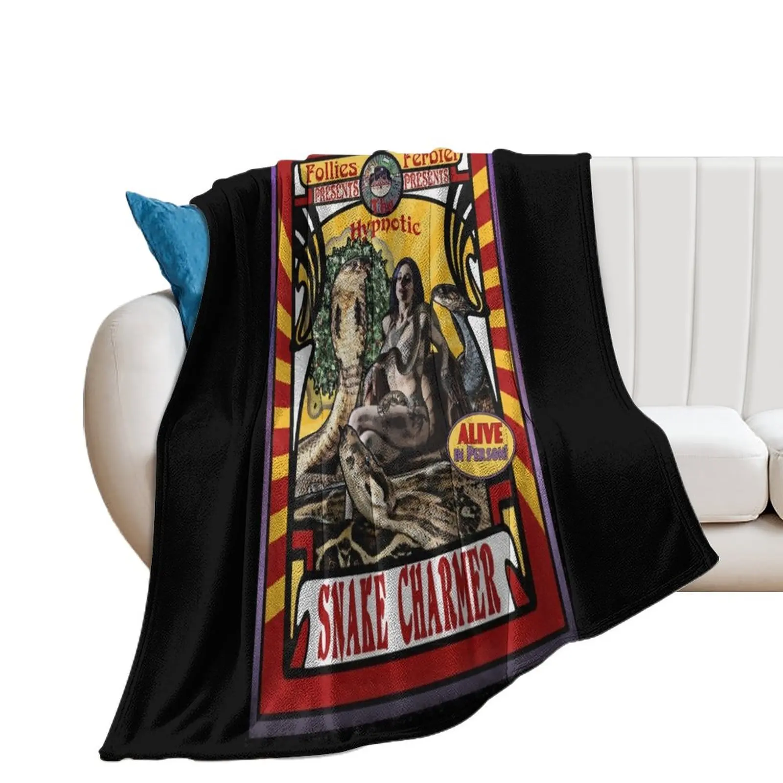 The Snake Charmer (vintage Poster) Throw Blanket for winter Flannels Blankets