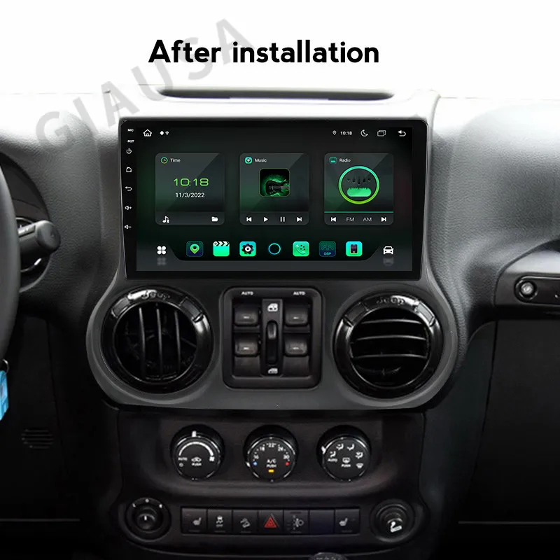 Smart Stereo Android 12 Auto Cam Radio For Jeep Wrangler 3 JK 2010 - 2014 Multimedia Navigation GPS Carplay Head Unit