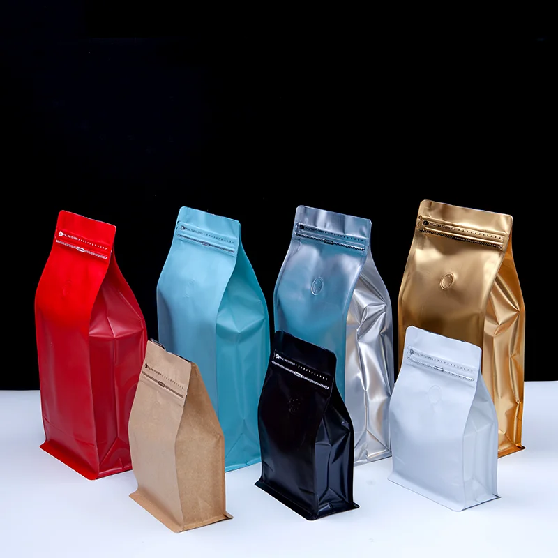 StoBag Custom Coffee Beans Aluminum Foil Packaging Bag with Air Valve Sealed Food Powder Tea Nuts Storage Airtight Pouches Print