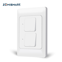 Zemismart WiFi Wall Push Light Switch Work with Alexa Google Home Tuya Smart Life APP Control US 1 2 3 Gangs Neutral Optional