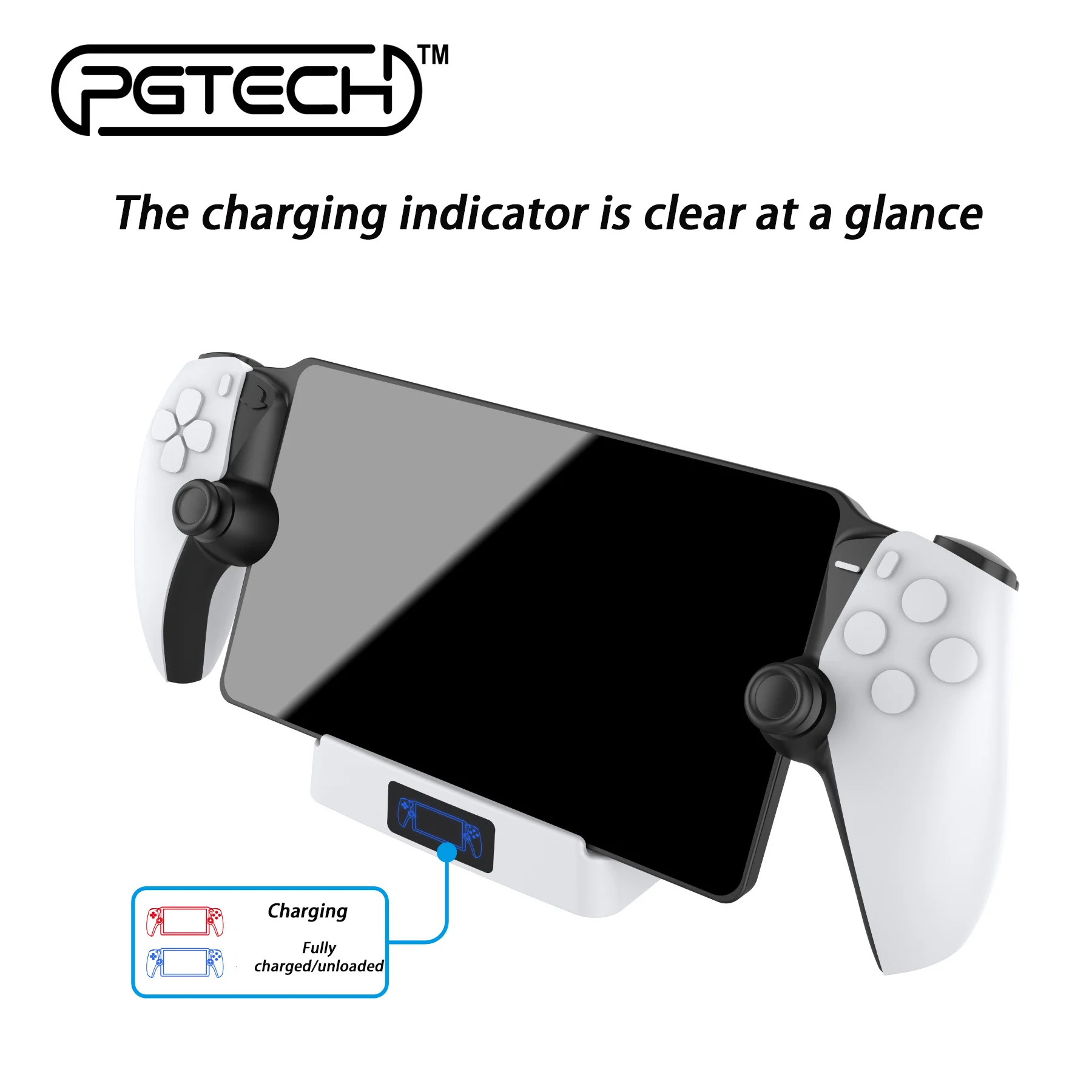 For PS5Portal streaming handheld charging dock for PS5 gaming handheld single seat wireless charger with indicator light