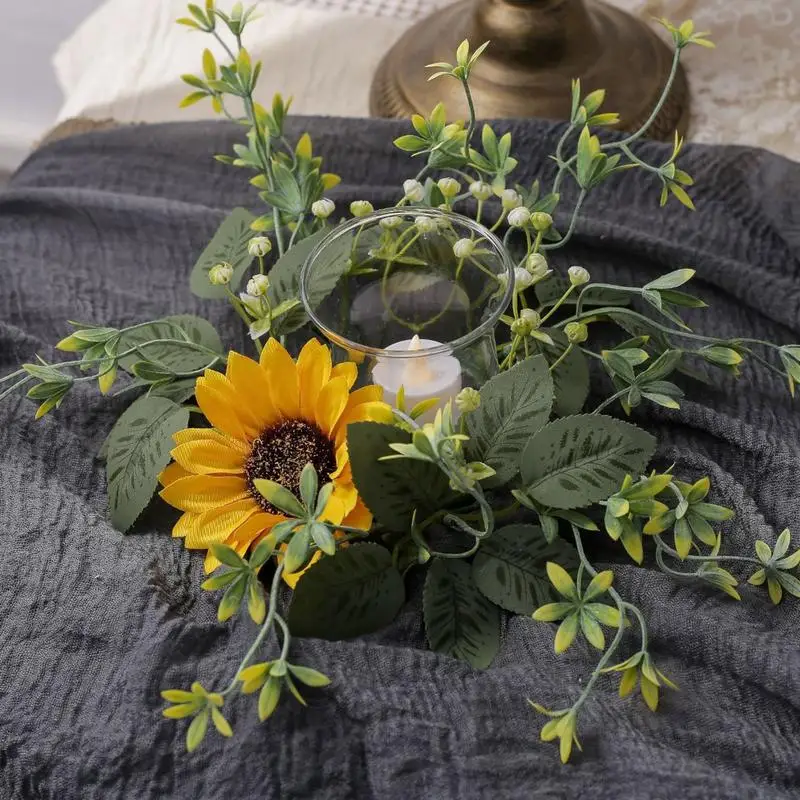 

25 см венок из искусственной зелени, подсвечник, гирлянды, венок, кольца для свечей для свадебной вечеринки, рождественские центральные украшения