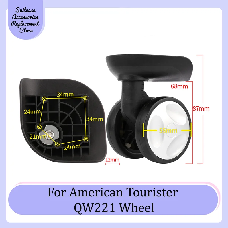 

Suitable For The American Tourister QW221 Smooth Silent Universal Wheel Replacement Suitcase Wheel Accessories Wheels Casters