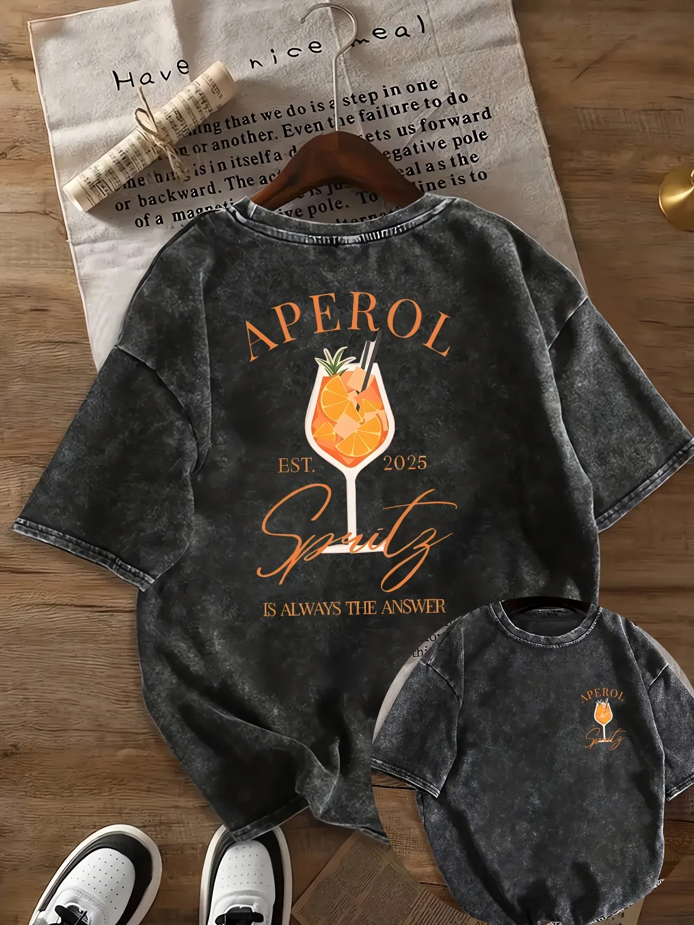 Women's Casual Summer Washed Cotton T-Shirt Is Always The Answer