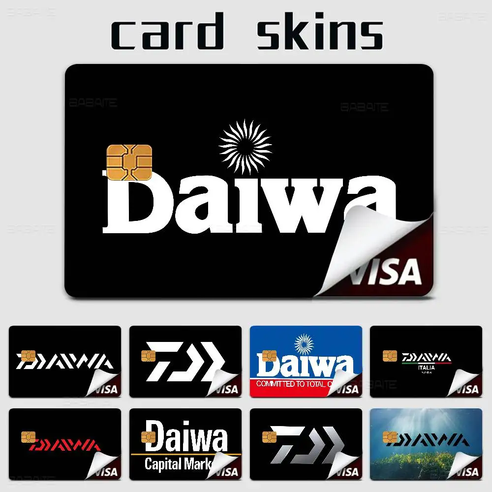 Classic Fishing Tackle Logo D-Daiwa Cartoon Credit Card Skin Stickers For Bank Card Bus Metro Card Sticker Waterproof Women Gift
