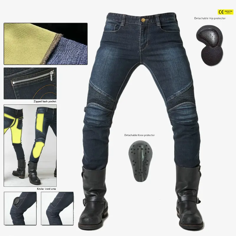 Motorcycle Riding Jeans, Men's Motorcycle Pants, Durable And Shockproof with Protective Gear, Motorcycle Pants