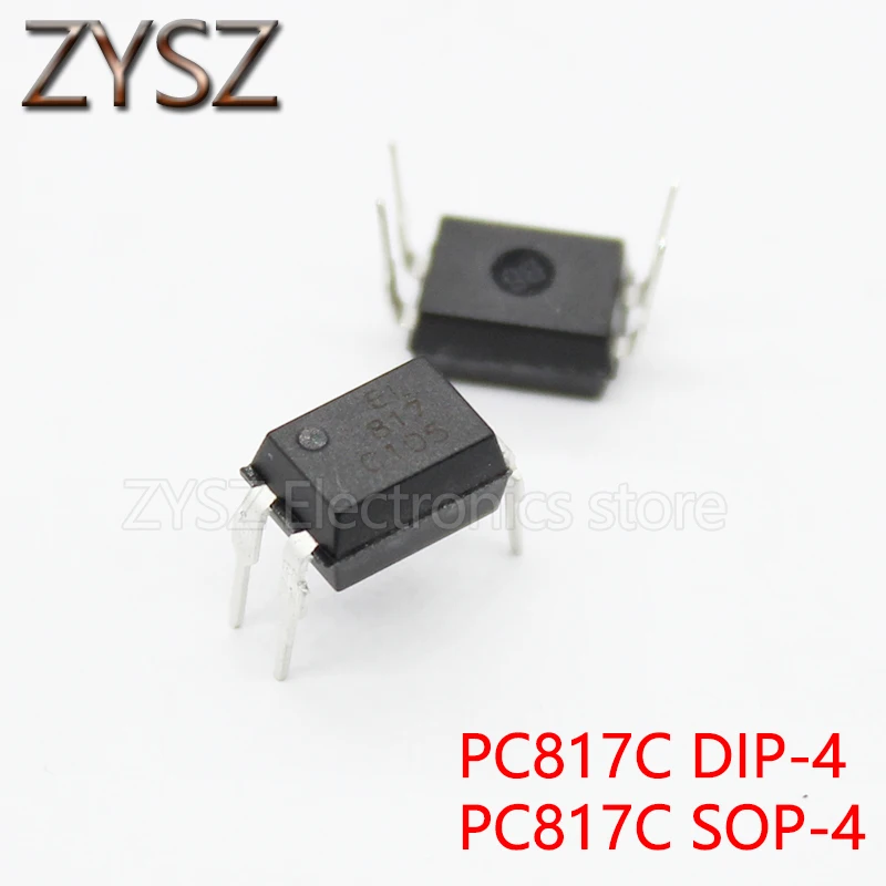 100pcs PC817C DIP4 SOP4 PC817-C DIP SOP PC817 C DP817C EL817C SOP-4 DIP-4 Optocoupler linear optical coupling optical isolator