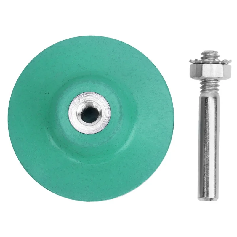 2 Inch Bristle Disc Emery Rubber Abrasive Brush Polishing Grinding Wheel For Burr Rust RemovalGreen