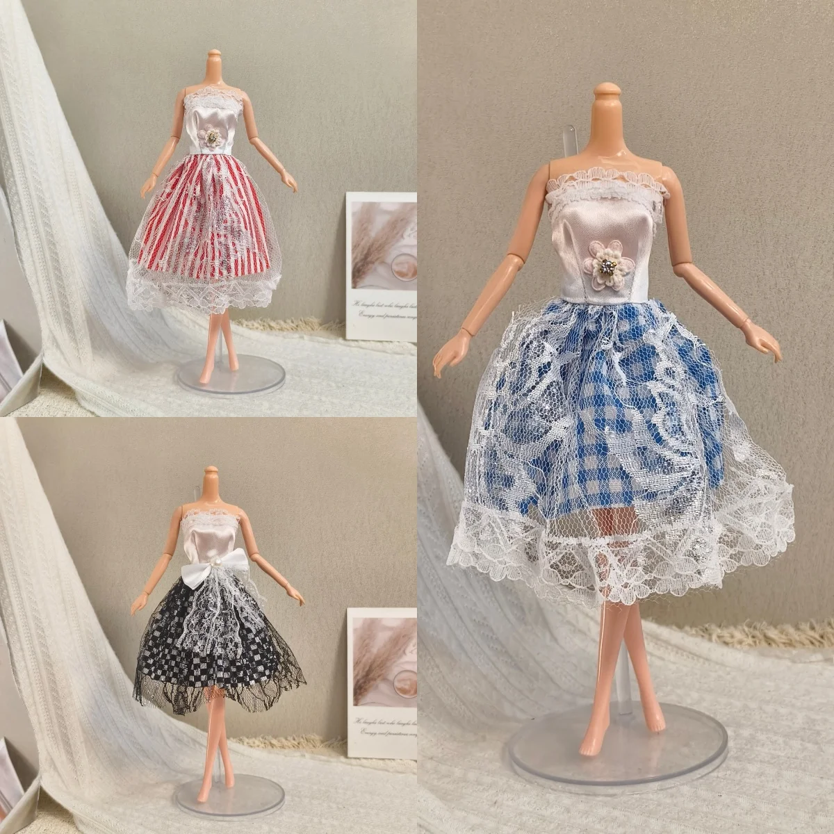 10 Style Dreamy Sweet Princess Dress Temperament Feather Sequins Short Skirt For 1/6 Babi Supermodel Doll Dress Up Clothes Parts