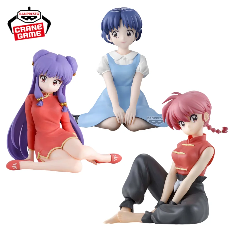 

В наличии оригинальный BANDAI BANPRESTO Ranma 1⁄2 Relax Time шампунь Ranma Tendou Akane аниме фигурка подарок на день рождения модель коллекция